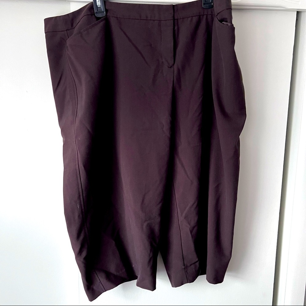 Chocolate brown cropped dress pants